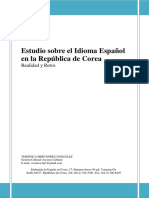 Estudio Sobre El Estado Del ESPAÑOL en La Republica de Corea