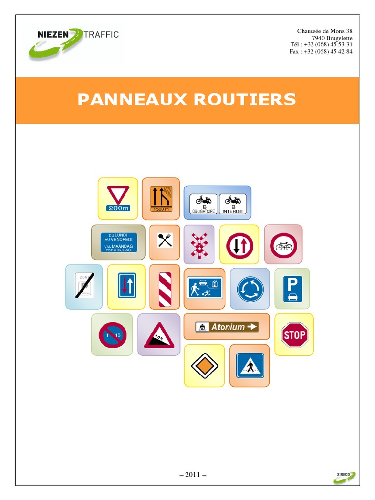 Panneaux de signalisation routière 2011 | PDF | Autoroute | Aménagement ...