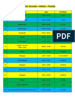 Tabel Harian Jadwal Menghafal (KULIAH)