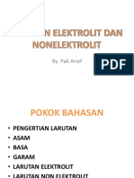 PENGERTIAN LARUTAN DAN ELEKTROLIT