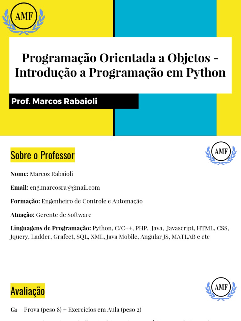Introdução à Programação Em Python (1) | Python (Linguagem de ...