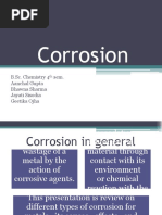 Corrosion: B.Sc. Chemistry 4 Sem. Aanchal Gupta Bhawna Sharma Jayati Sisodia Geetika Ojha