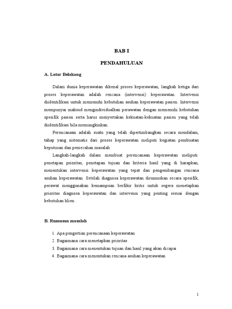 Makalah Intervensi Keperawatan