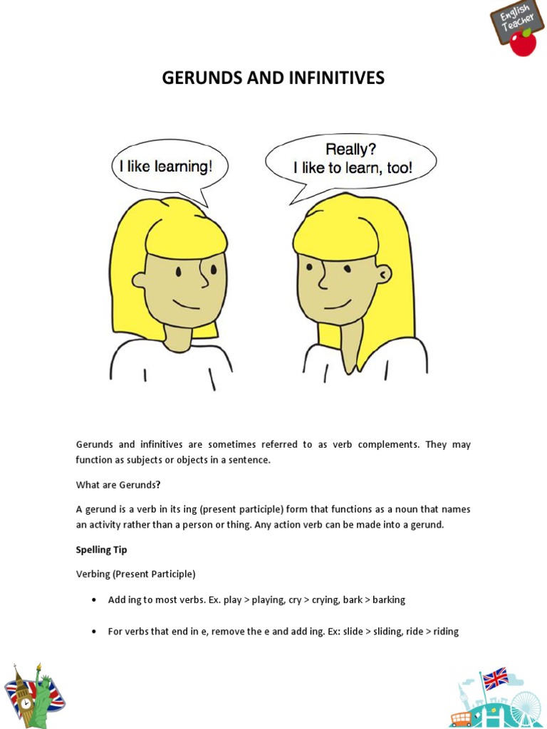 Gerunds and Infinitives | PDF | Verb | Linguistic Morphology