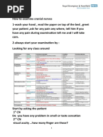 Cranial Nerve Exam OSCE Checklist | PDF | Human Anatomy | Nervous System