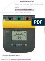 Measurement of Insulation Resistance (IR)