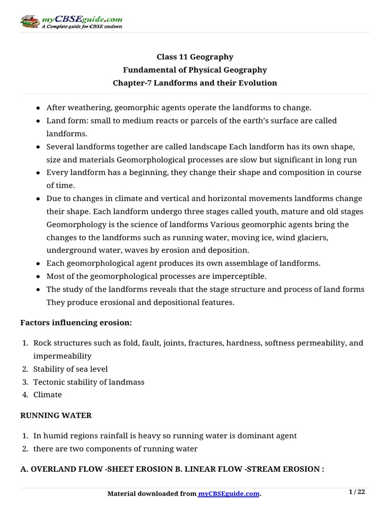 Class 11 Geography Fundamental of Physical Geography Chapter-7 ...