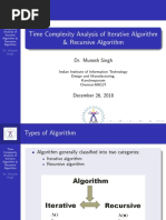 Time Complexity Analysis of Iterative Algorithm & Recursive Algorithm