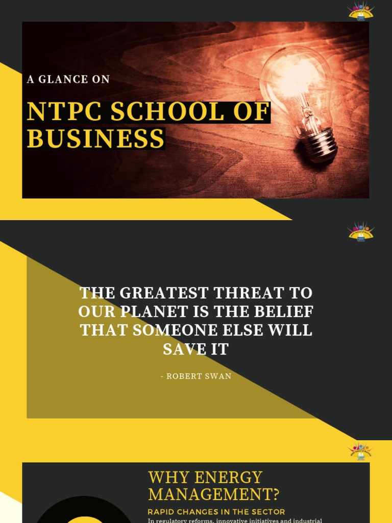 Ntpc School Of Business Pdf World Energy Consumption Business