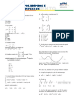 Matemática - Pré-Vestibular Dom Bosco - Matrizes, Polinômios e Números Complexos - Exercícios de Aprofundamento