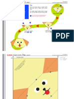 Origami Dog Face Instructions (1 Page