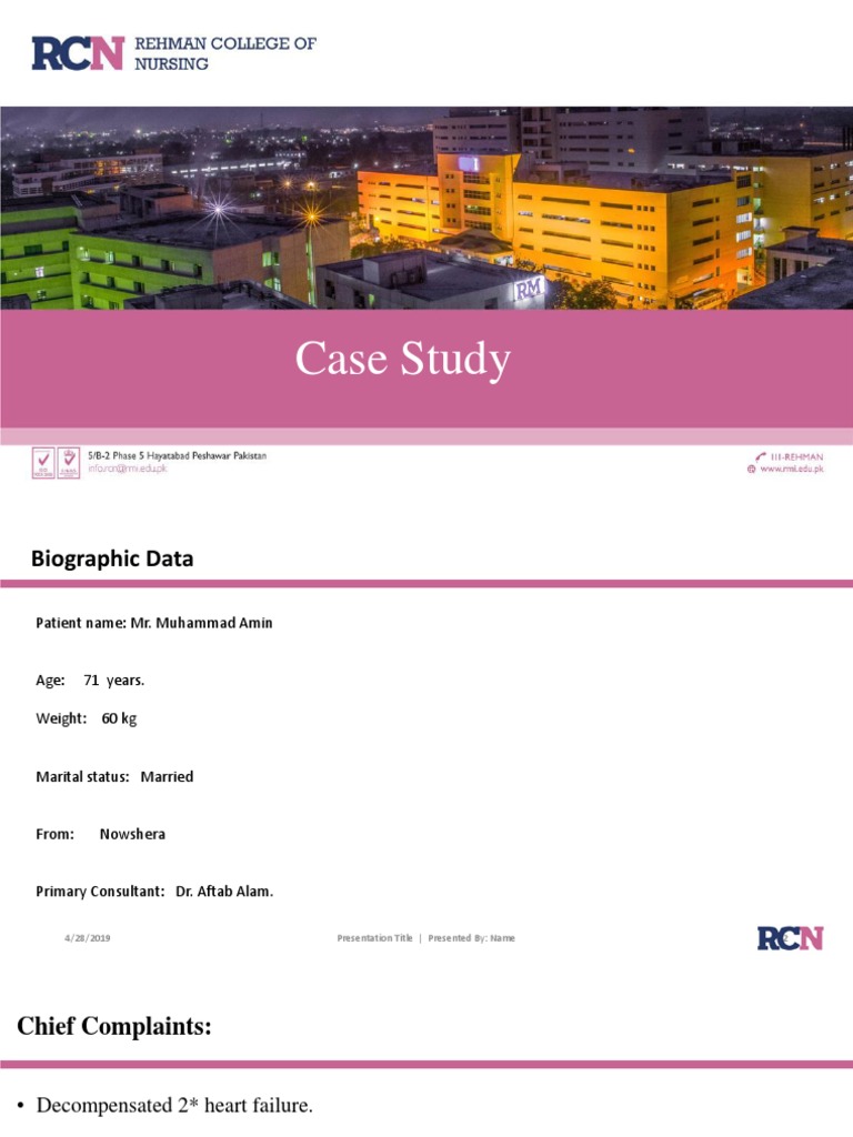 NURSING Case Study | PDF | Myocardial Infarction | Medical Specialties