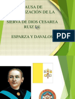 Causa de canonización de la sierva de Dios Cesarea Ruiz de Esparza y Davalos