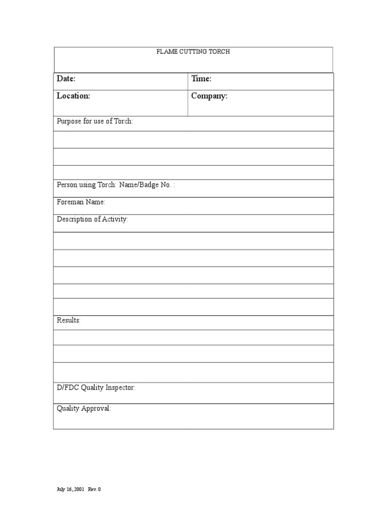 Flame Cutting Torch | PDF