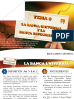 Tema 8. La Banca Universal y Especializada