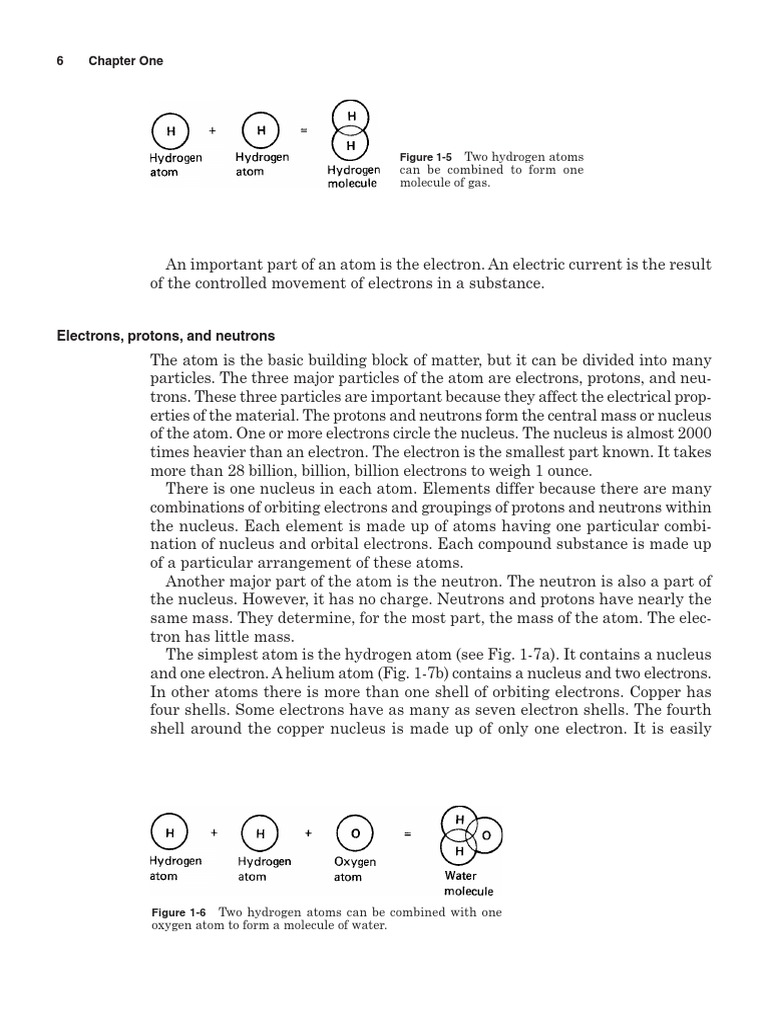 6 Chapter One: Two Hydrogen Atoms Can Be Combined To Form One Molecule ...