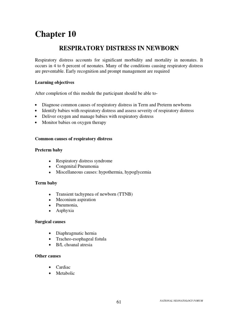 Respiratory - Distress (1) 2 PDF | PDF | Sepsis | Preterm Birth