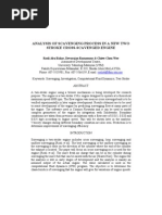 Analysis of Scavenging Process in A New Two Stroke Cross-Scavenged Engine