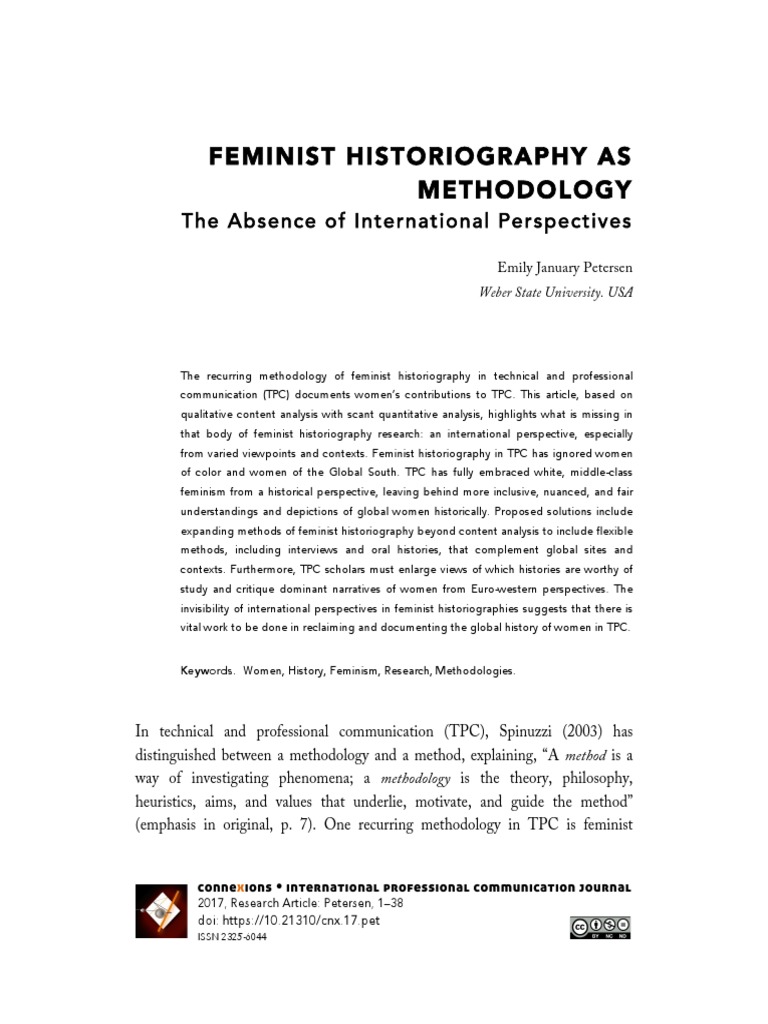 Feminist Historiography As Methodology T PDF PDF Feminism Gender