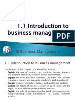 IB Business Management Sectors Guide