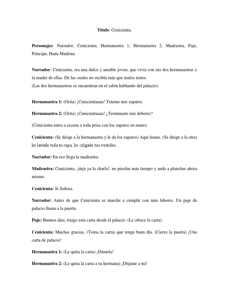 Cuento Ingles | PDF | Cenicienta | Cuentos de hadas europeos
