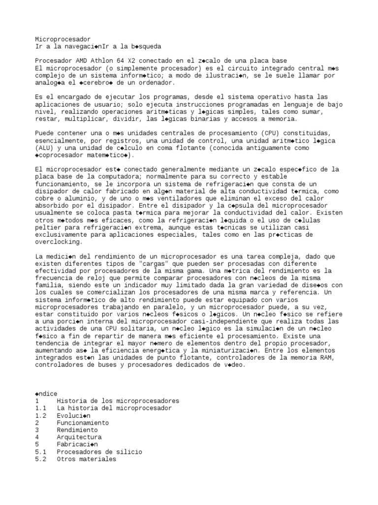 Micro Wiki | PDF | Microprocesador | Unidad Central de procesamiento