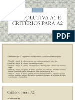 Devolutiva A1 e Critérios A2