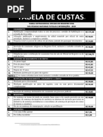 Tabela de Custas 2019
