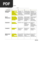 RUBRIC Math Problem Solving | PDF | Reason | Teaching Mathematics