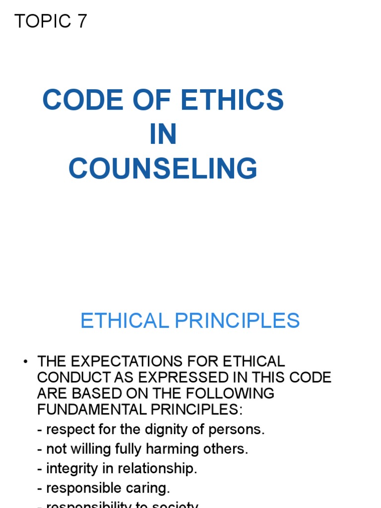 case study regarding unethical conduct in the counselling profession