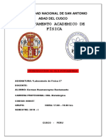 Departamento Academico de Física: Universidad Nacional de San Antonio Abad Del Cusco