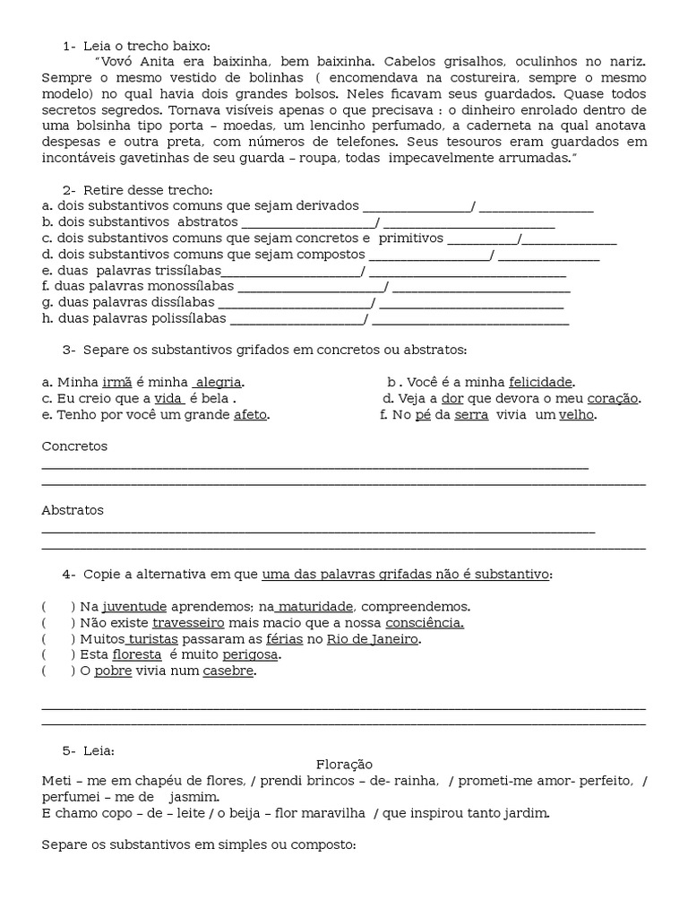 4 - Copie A Alternativa em Que Uma Das Palavras Grifadas Não É ...