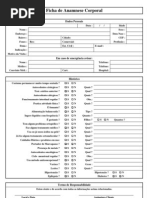 Ficha de Anamnese Corporal