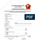 Formulir Pendaftaran Saka Bhayangkara Polsek Kalisat