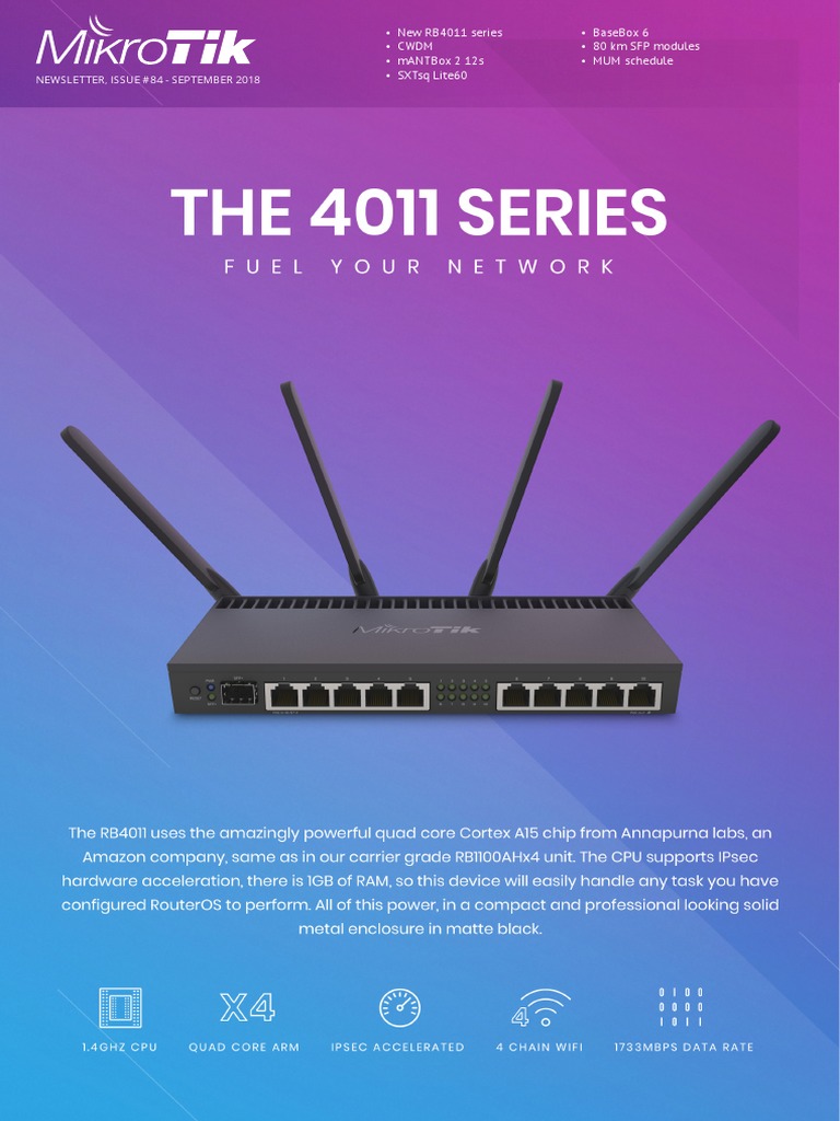 MikroTik Product Highlights September 2018 | PDF | Wavelength Division ...