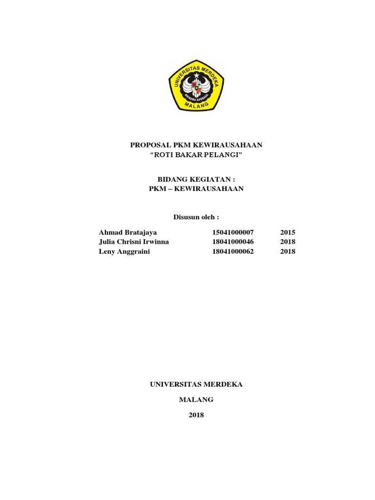 Proposal PKM Kewirausahaan Brata Fix | PDF | Bisnis