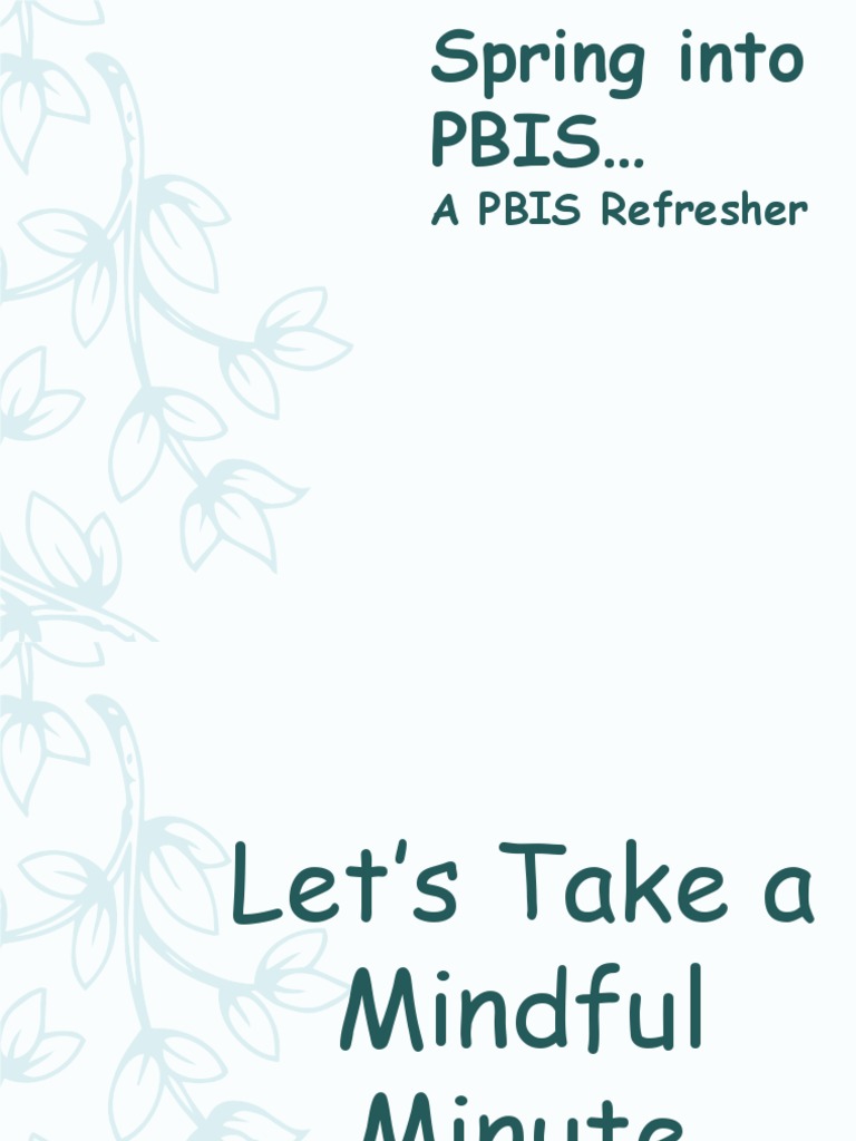Pbis Spring | PDF | Career & Growth | Self-Improvement