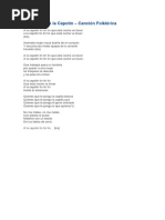 Letra de la Canción Folklórica 