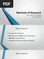 Methods of Research Lesson 1