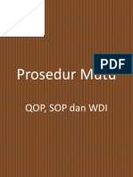 Manajemen Mutu - QOP, SOP, WDI