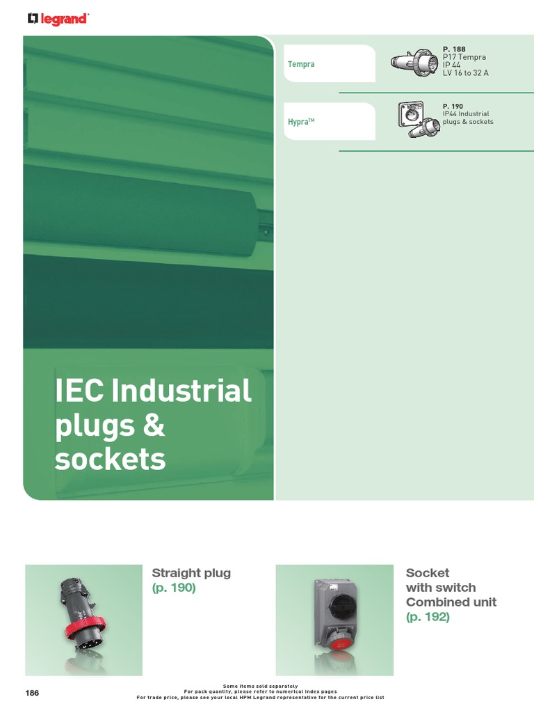IEC Industrial Plugs & Sockets: Straight Plug Socket With Switch ...
