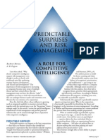 Predictable Surprises and Risk Management: A Role For Competitive Intelligence