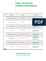 JADWAL POLIKLINIK 2017