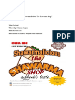 "Shawarmalicious The Shawarma Shop": A.) Marketing