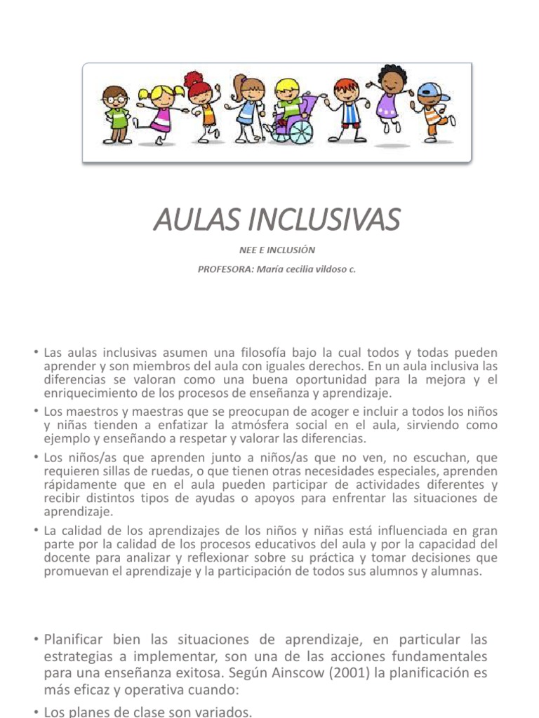Aulas Inclusivas | PDF | Salón de clases | Aprendizaje