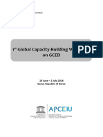 1 Global Capacity-Building Workshop On Gced: Concept Note and Schedule