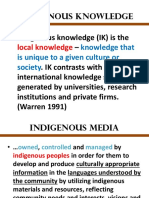 Indigenous Knowledge (IK) Is The