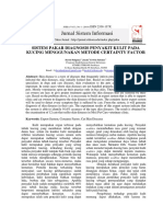 Jurnal Sistem Informasi: Sistem Pakar Diagnosis Penyakit Kulit Pada Kucing Menggunakan Metode Certainty Factor