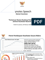 Revisi-Keynotes Speech Ibu Menteri Kesehatan Review Roadmap