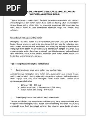 Bahaya Melangkau Waktu Makan  PDF